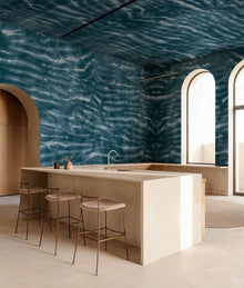 Arashi Indigo Shibori Mural by Coordonné (400x280cm)