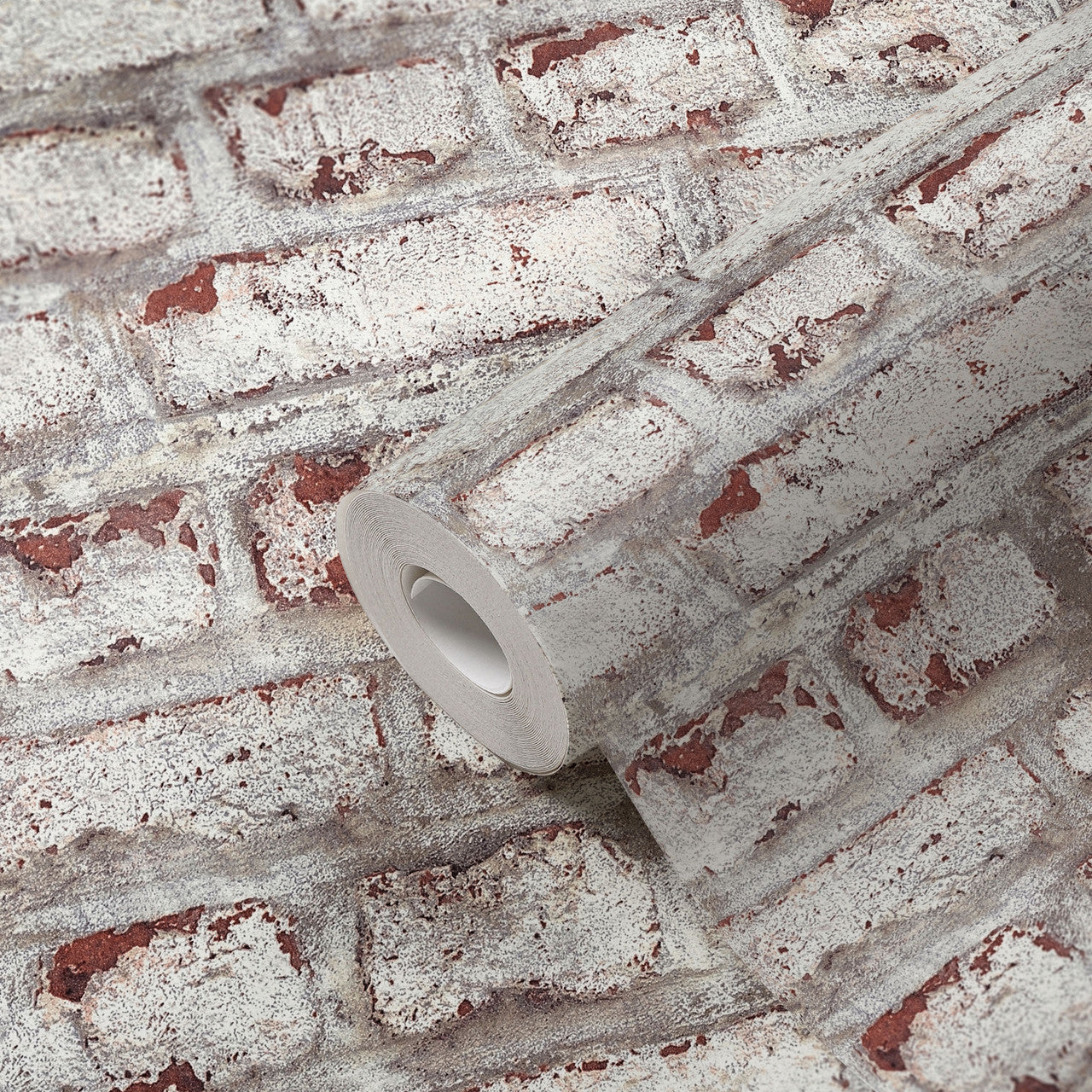 BB51100 Coastal Brick Effect Motif Bricks and More Brown, Grey and White Wallpaper By Galerie