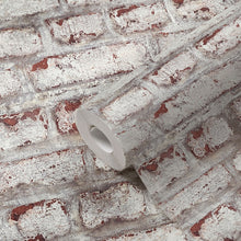 BB51100 Coastal Brick Effect Motif Bricks and More Brown, Grey and White Wallpaper By Galerie