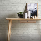 BB51101 Coastal Brick Effect Motif Bricks and More Grey and White Wallpaper By Galerie