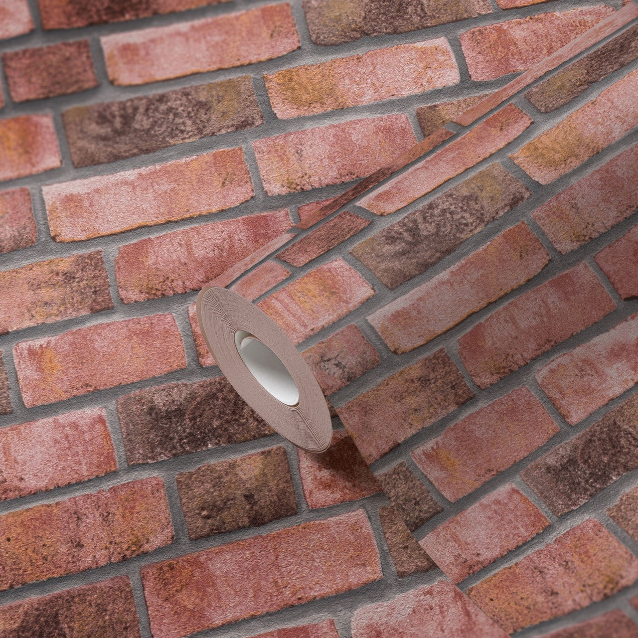 BB51108 Weathered Walls Motif Bricks and More Brown and Red Wallpaper By Galerie