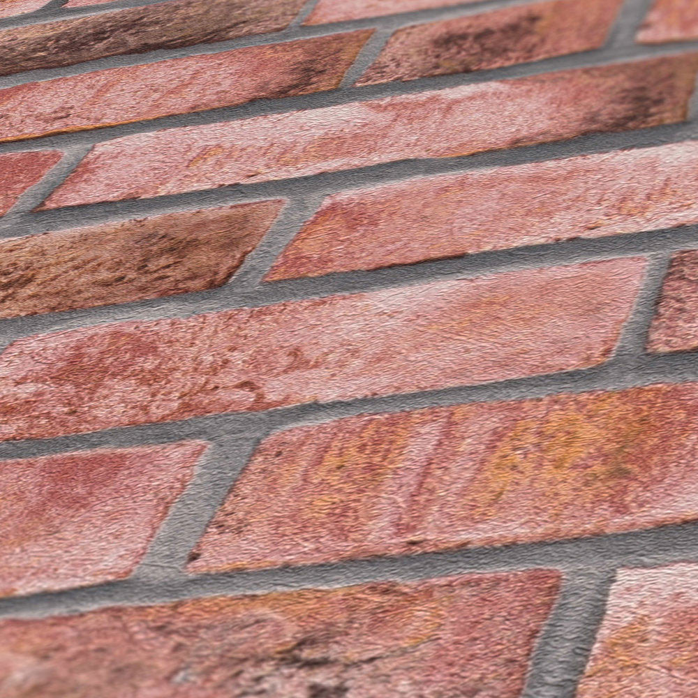 BB51108 Weathered Walls Motif Bricks and More Brown and Red Wallpaper By Galerie