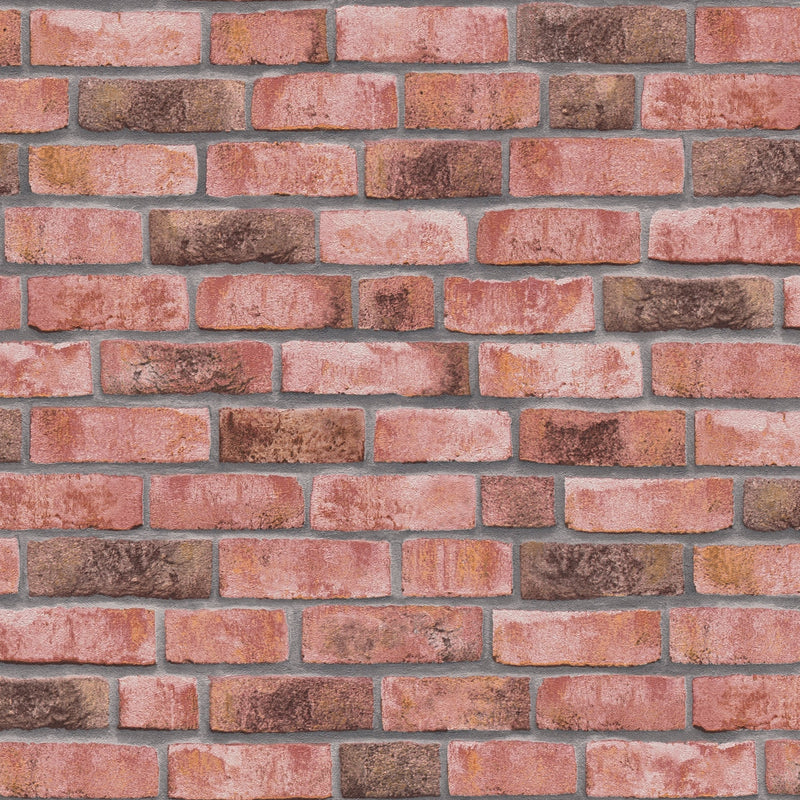 BB51108 Weathered Walls Motif Bricks and More Brown and Red Wallpaper By Galerie