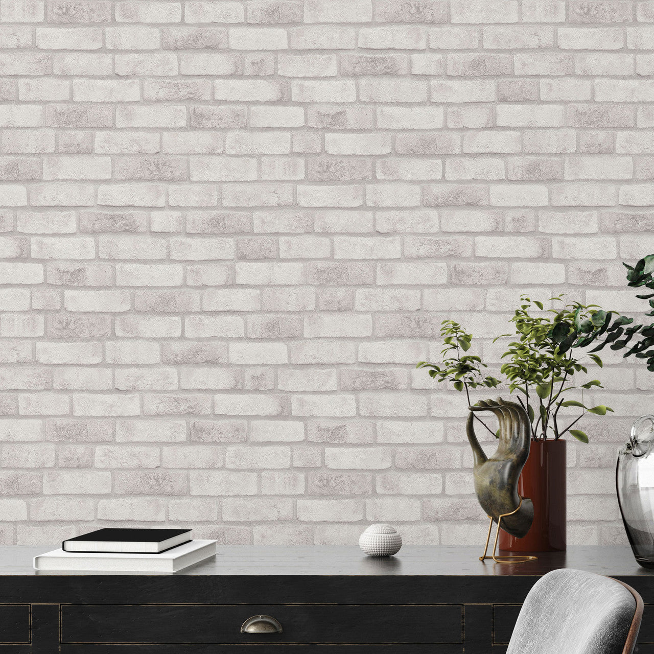 BB51110 Weathered Walls Motif Bricks and More Cream and White Wallpaper By Galerie