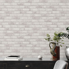 BB51110 Weathered Walls Motif Bricks and More Cream and White Wallpaper By Galerie