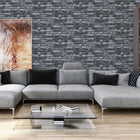 BB51112 Brickshire Residents Motif Bricks and More Grey and Black Wallpaper By Galerie