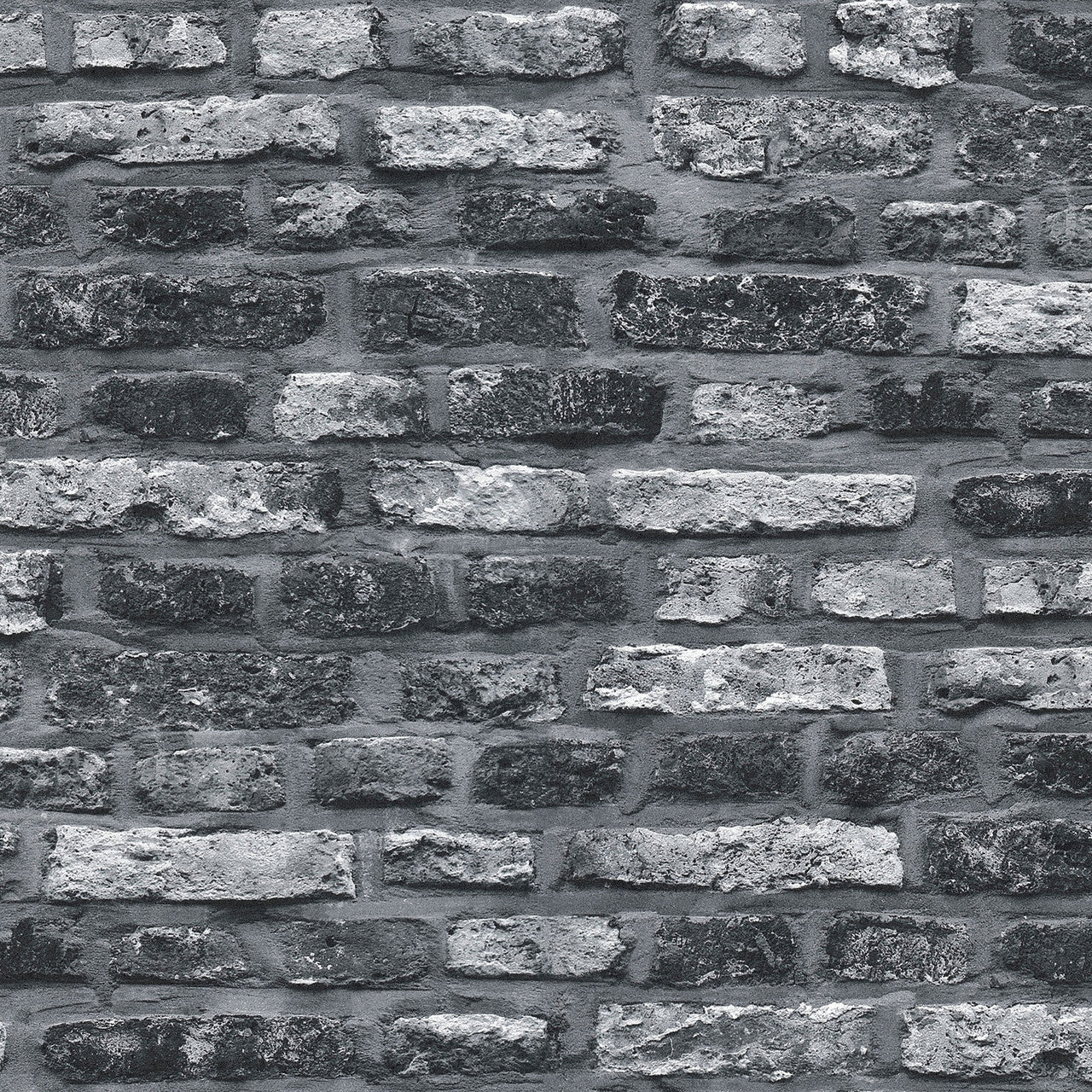 BB51112 Brickshire Residents Motif Bricks and More Grey and Black Wallpaper By Galerie