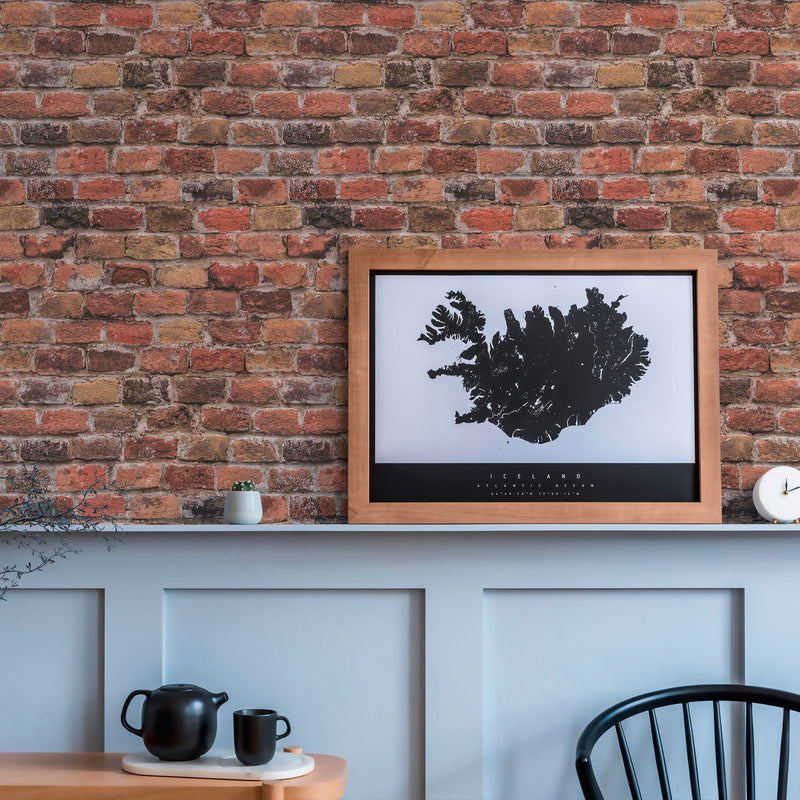 BB51115 Brickshire Residents Motif Bricks and More Brown, Orange and Red Wallpaper By Galerie