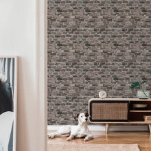 BB51117 Brickshire Residents Motif Bricks and More Brown and Grey Wallpaper By Galerie