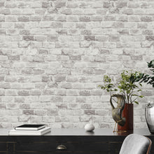 BB51118 Brickshire Residents Motif Bricks and More Grey and White Wallpaper By Galerie