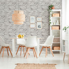 BB51118 Brickshire Residents Motif Bricks and More Grey and White Wallpaper By Galerie