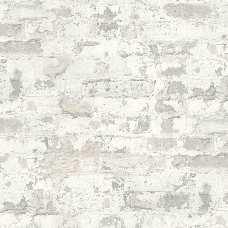 BB51119 Industrial Chic Motif Bricks and More Grey and White Wallpaper By Galerie