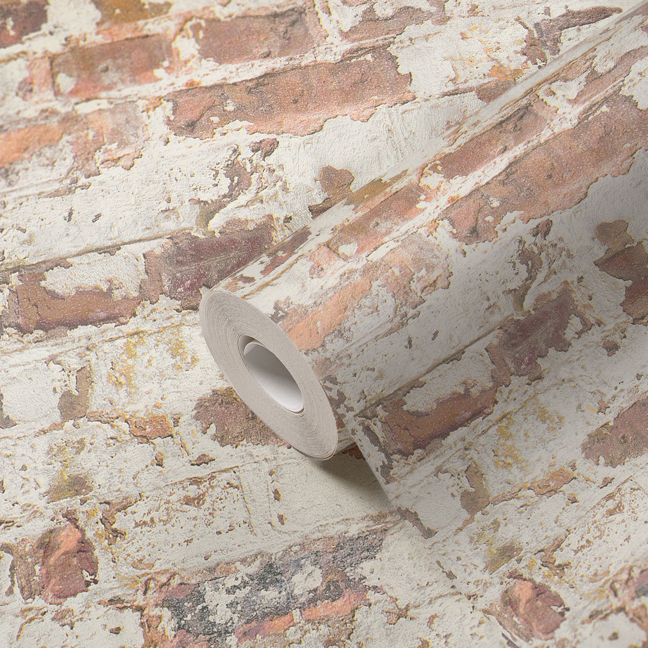 BB51121 Industrial Chic Motif Bricks and More Grey, Orange and White Wallpaper By Galerie