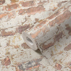 BB51121 Industrial Chic Motif Bricks and More Grey, Orange and White Wallpaper By Galerie