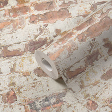 BB51121 Industrial Chic Motif Bricks and More Grey, Orange and White Wallpaper By Galerie