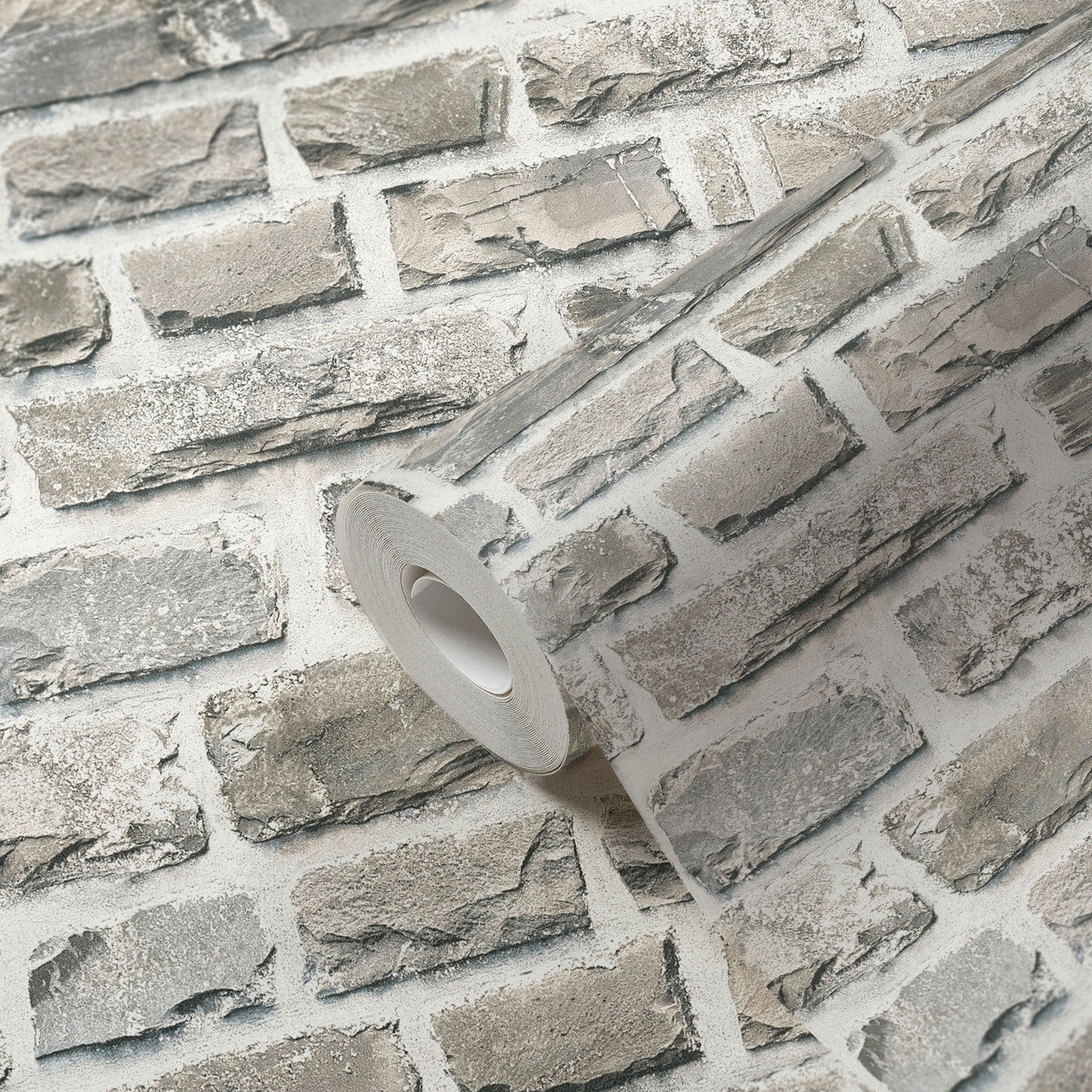 BB51122 Stone Symphony Motif Bricks and More Beige, Multi-Colour and Grey Wallpaper By Galerie