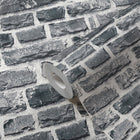 BB51123 Stone Symphony Motif Bricks and More Multi-Colour, Grey and Black Wallpaper By Galerie