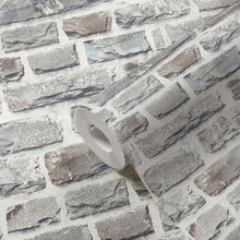 BB51124 Stone Symphony Motif Bricks and More Multi-Colour and Grey Wallpaper By Galerie