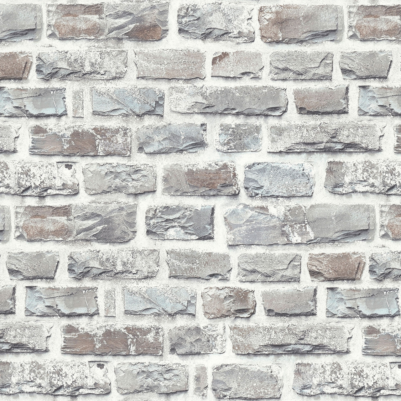 BB51124 Stone Symphony Motif Bricks and More Multi-Colour and Grey Wallpaper By Galerie
