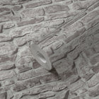 BB51125 Stone Symphony Motif Bricks and More Grey Wallpaper By Galerie
