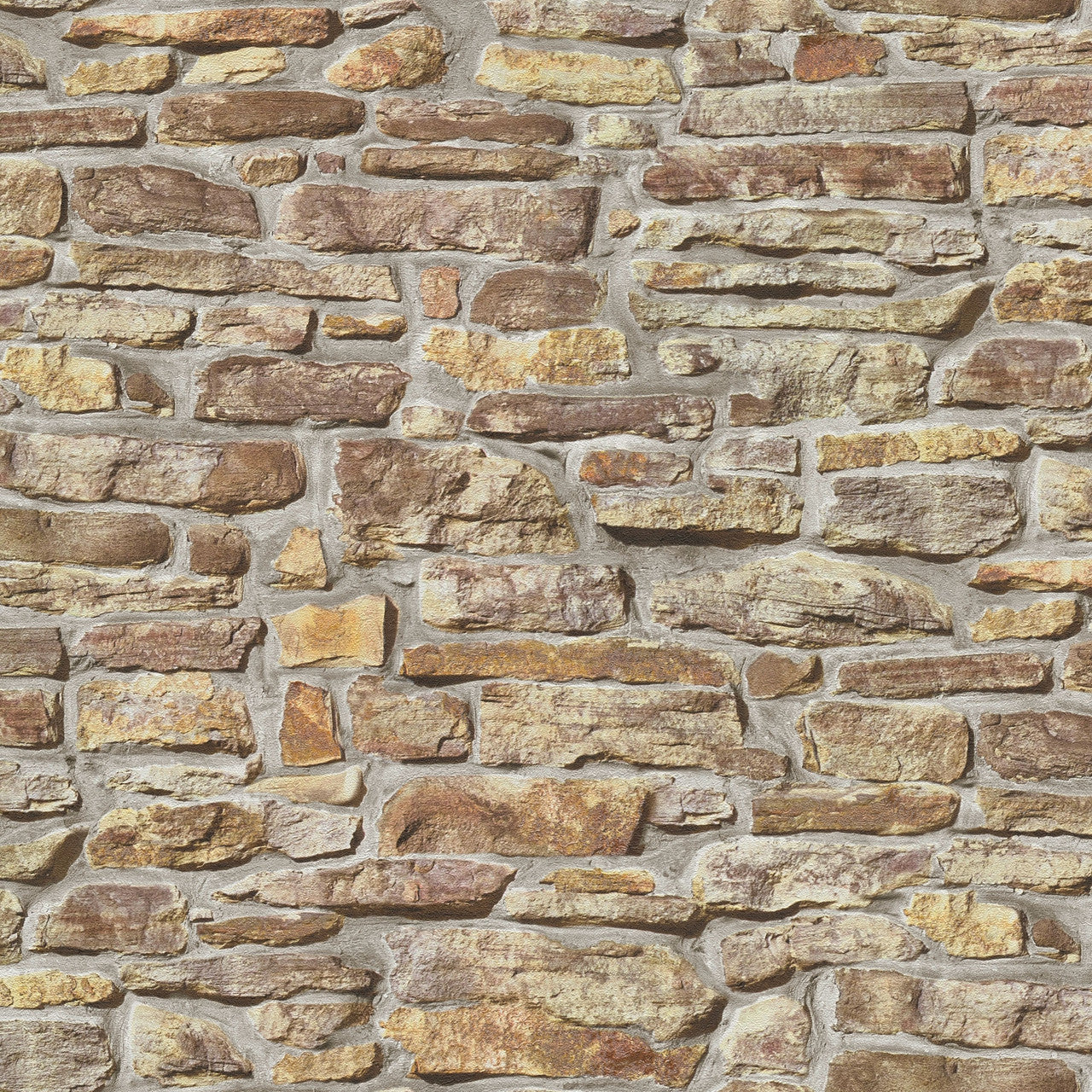 BB51127 Stone Symphony Motif Bricks and More Beige and Brown Wallpaper By Galerie