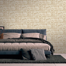 BB51128 Rocky Retreat Motif Bricks and More Beige and Cream Wallpaper By Galerie