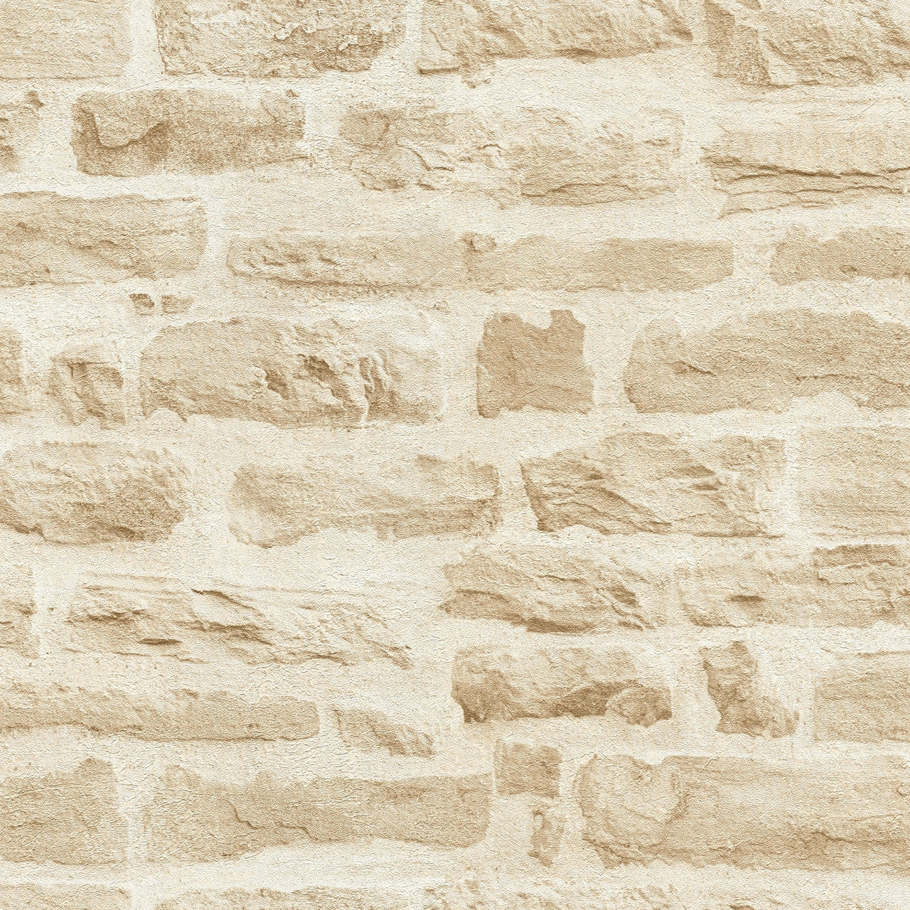 BB51128 Rocky Retreat Motif Bricks and More Beige and Cream Wallpaper By Galerie