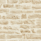 BB51128 Rocky Retreat Motif Bricks and More Beige and Cream Wallpaper By Galerie