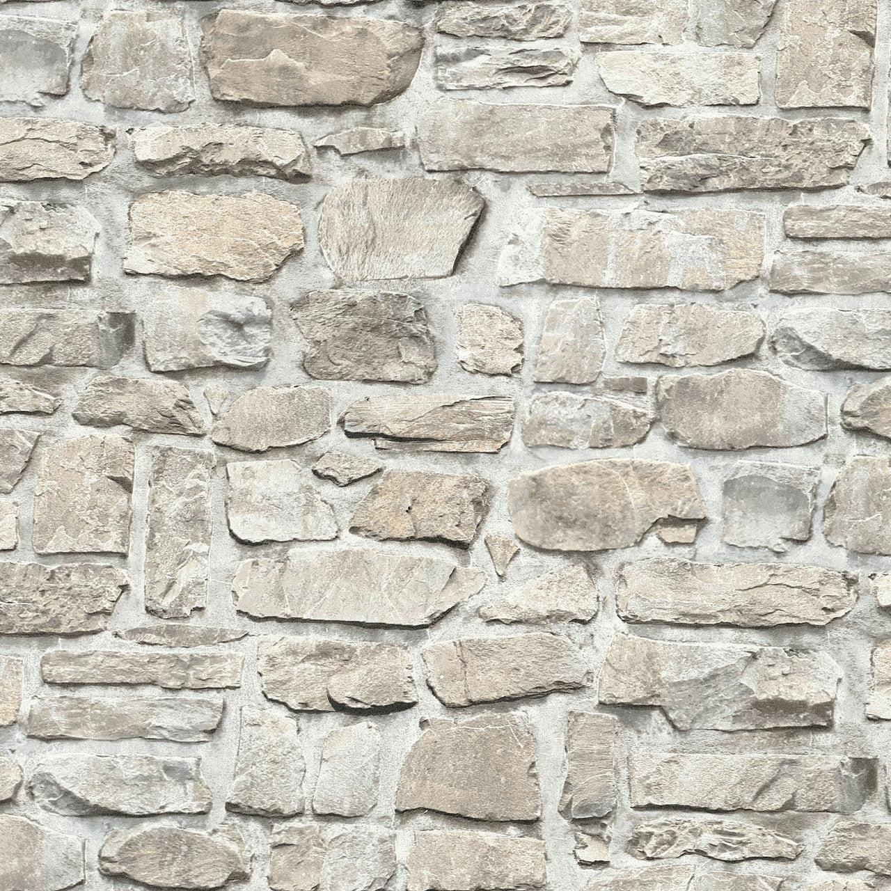 BB51130 Stone Symphony Motif Bricks and More Beige and Grey Wallpaper By Galerie