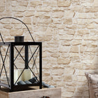 BB51131 Stone Symphony Motif Bricks and More Beige and Yellow Wallpaper By Galerie