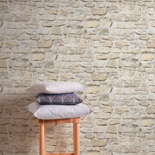 BB51131 Stone Symphony Motif Bricks and More Beige and Yellow Wallpaper By Galerie