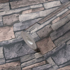 BB51132 Sandstone Splendour Motif Bricks and More Beige, Cream and Grey Wallpaper By Galerie