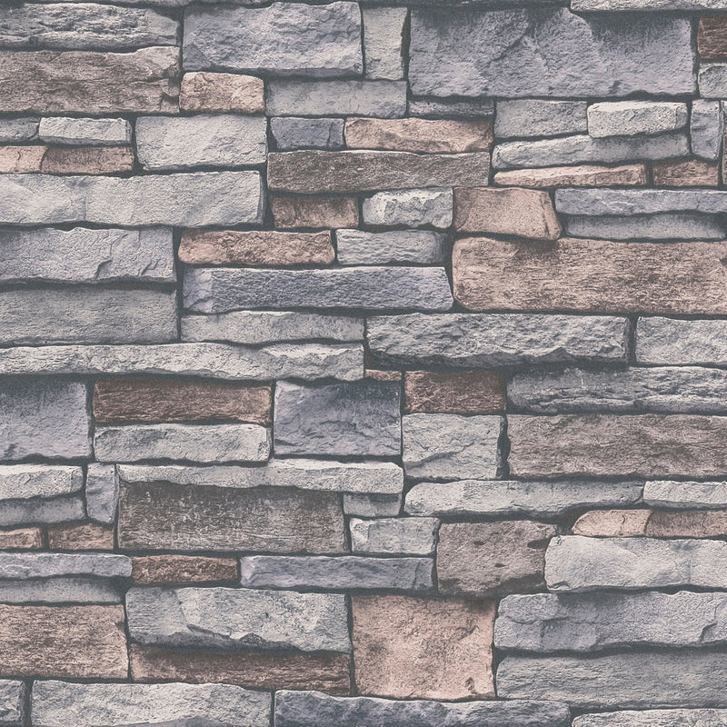 BB51132 Sandstone Splendour Motif Bricks and More Beige, Cream and Grey Wallpaper By Galerie