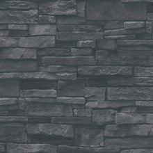 BB51133 Sandstone Splendour Motif Bricks and More Black Wallpaper By Galerie