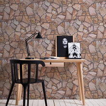 BB51136 Claystone Cottage Motif Bricks and More Beige, Brown and Grey Wallpaper By Galerie