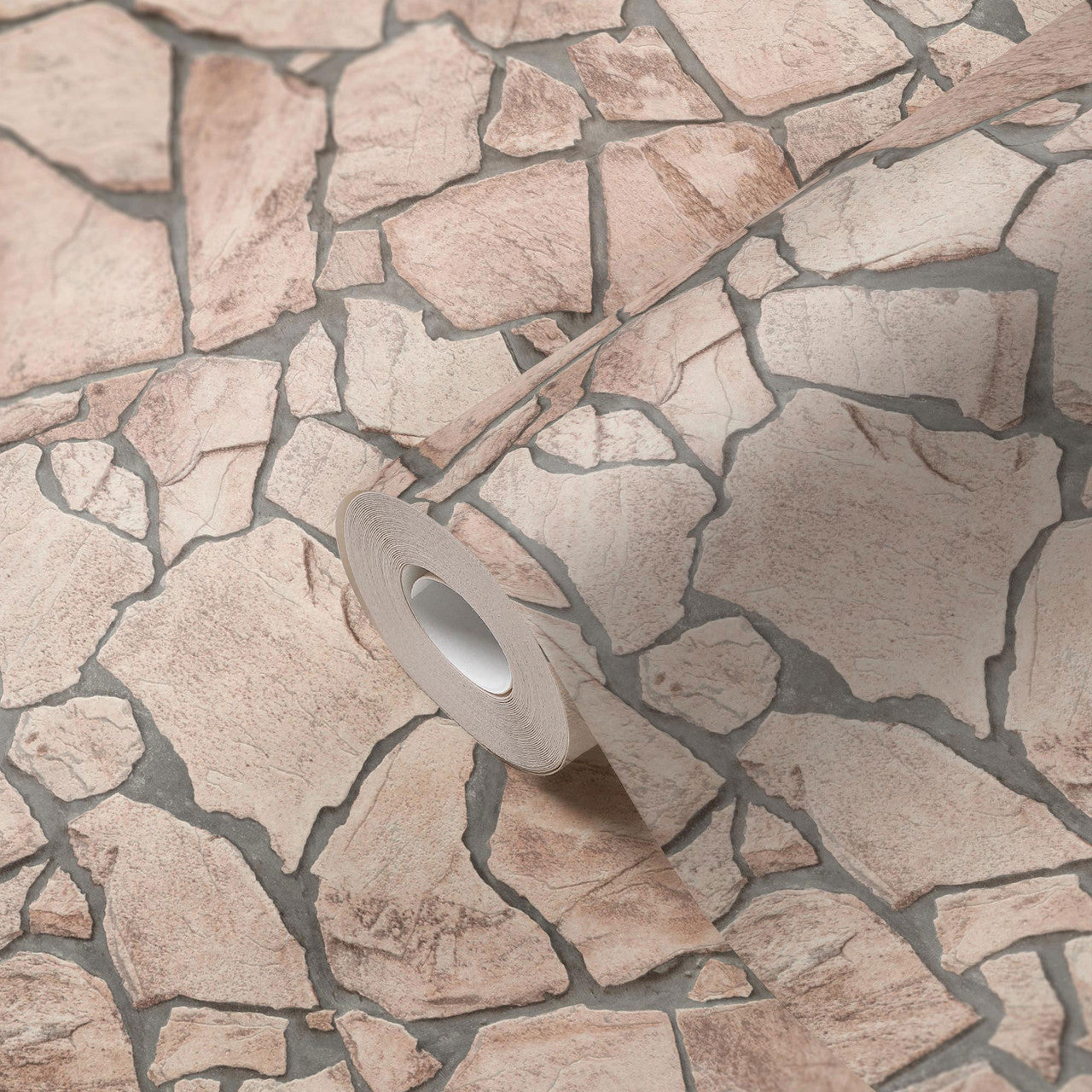 BB51137 Claystone Cottage Motif Bricks and More Beige, Brown and Grey Wallpaper By Galerie
