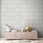 BB51139 Petrified Paradise Motif Bricks and More Grey and White Wallpaper By Galerie
