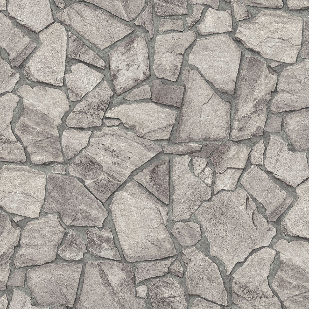 BB51140 Petrified Paradise Motif Bricks and More Grey Wallpaper By Galerie