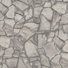 BB51140 Petrified Paradise Motif Bricks and More Grey Wallpaper By Galerie