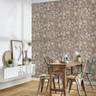 BB51142 Claystone Cottage Motif Bricks and More Beige, Cream and Grey Wallpaper By Galerie