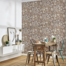 BB51142 Claystone Cottage Motif Bricks and More Beige, Cream and Grey Wallpaper By Galerie