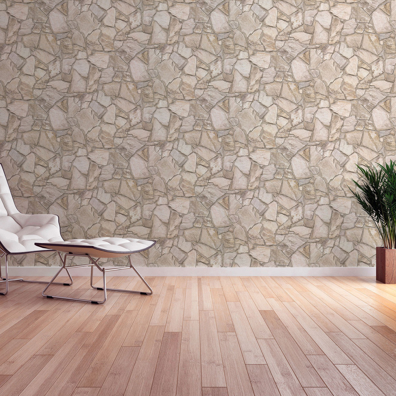 BB51143 Claystone Cottage Motif Bricks and More Beige, Brown and Cream Wallpaper By Galerie