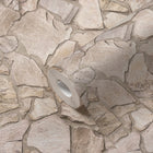 BB51143 Claystone Cottage Motif Bricks and More Beige, Brown and Cream Wallpaper By Galerie