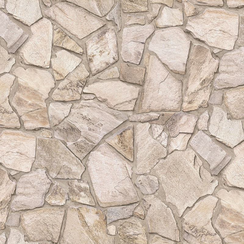 BB51143 Claystone Cottage Motif Bricks and More Beige, Brown and Cream Wallpaper By Galerie
