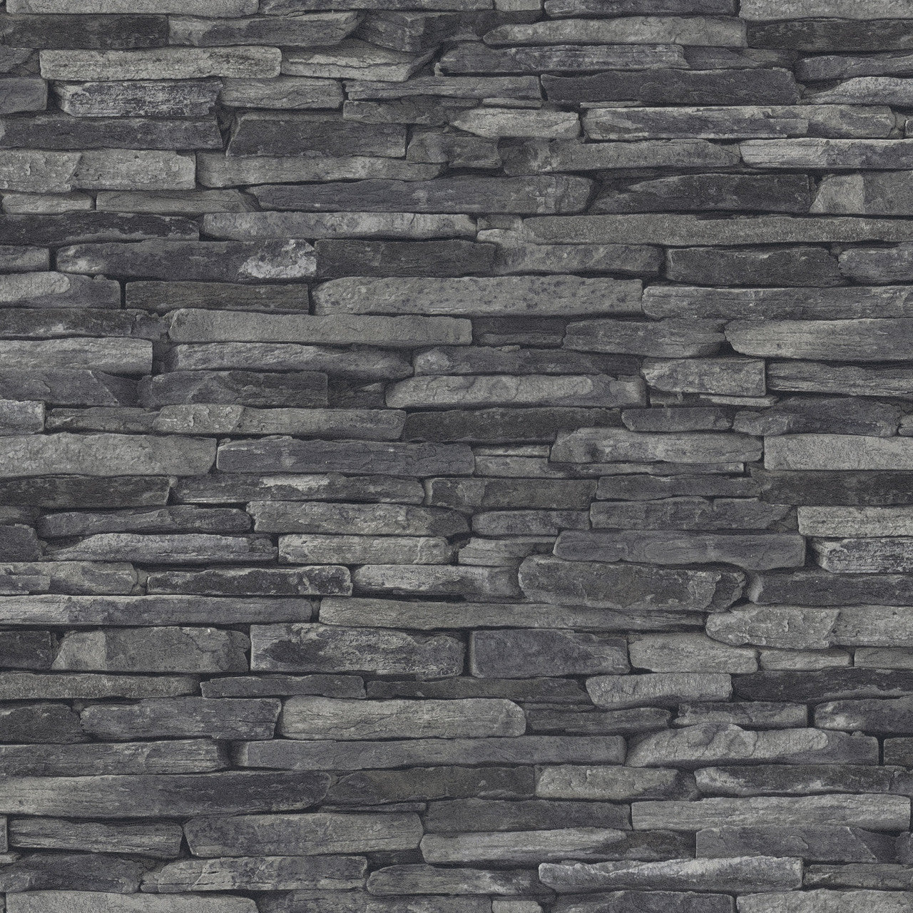 BB51146 Rocky Retreat Motif Bricks and More Grey and Black Wallpaper By Galerie