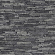 BB51146 Rocky Retreat Motif Bricks and More Grey and Black Wallpaper By Galerie