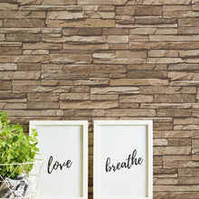 BB51147 Graceful Granite Motif Bricks and More Beige and Brown Wallpaper By Galerie