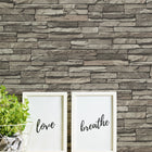 BB51148 Graceful Granite Motif Bricks and More Cream, Grey and Black Wallpaper By Galerie