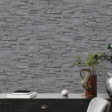 BB51149 Graceful Granite Motif Bricks and More Grey and Black Wallpaper By Galerie