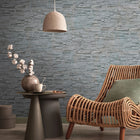 BB51149 Graceful Granite Motif Bricks and More Grey and Black Wallpaper By Galerie